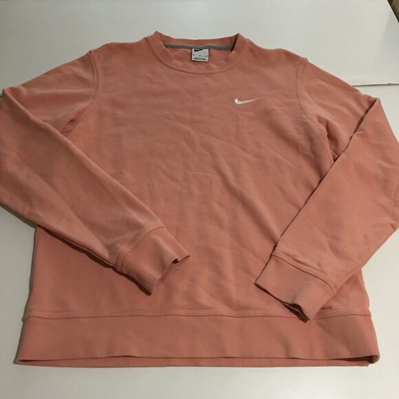 Nike Sportswear Club French Terry Crew Sweatshirt Mens Medium Peach - Picture 1 of 9